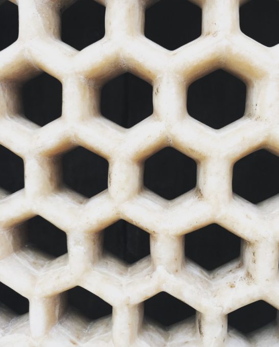 Honeybee combs of marble