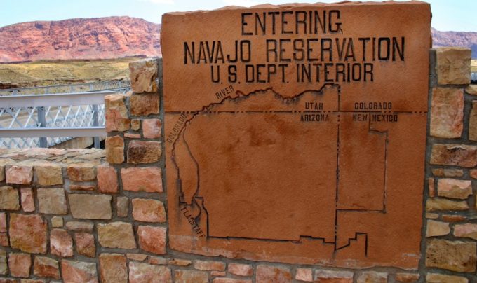 Navajo Reservation sign